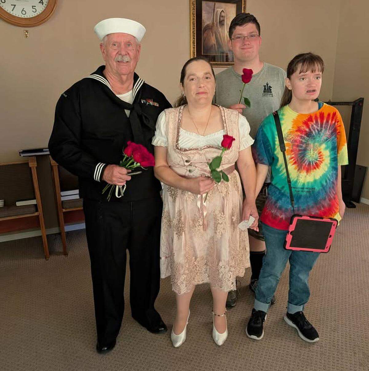 Kahlotus city councilman Perrie Robitaille with family.