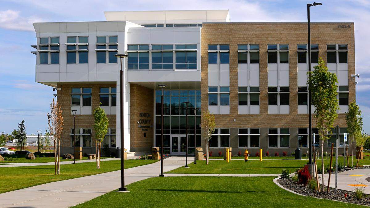 The new Benton County Administration building in Kennewick near the Justice Center.