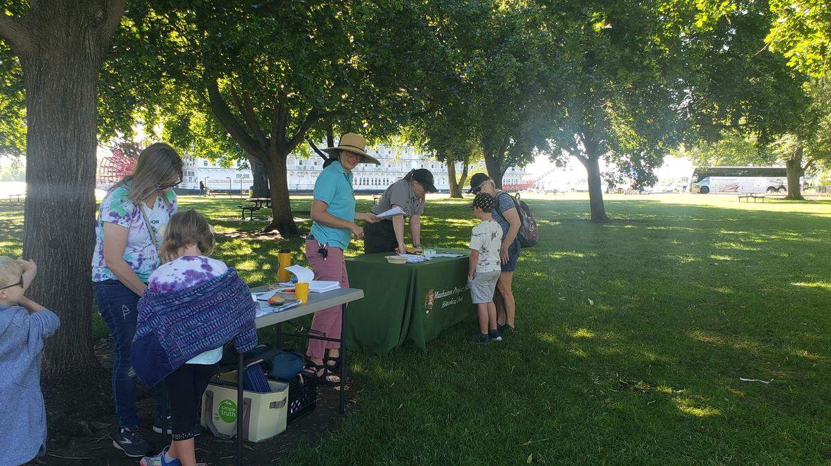 Staff from the Reach Museum and Manhattan Program at the first of three Junior Ranger Park Explorer event