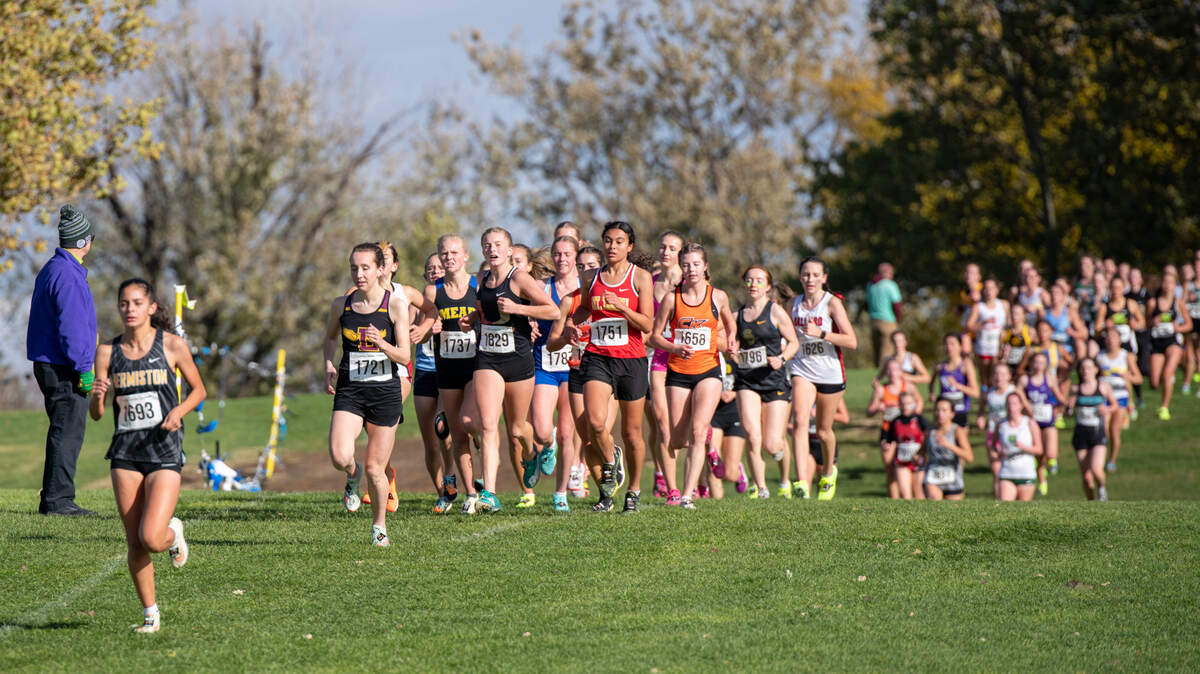 About 1,000 teens competed in the wind Saturday at Sun Willows Golf Course in Pasco in the WIAA State High School Cross Country championships.