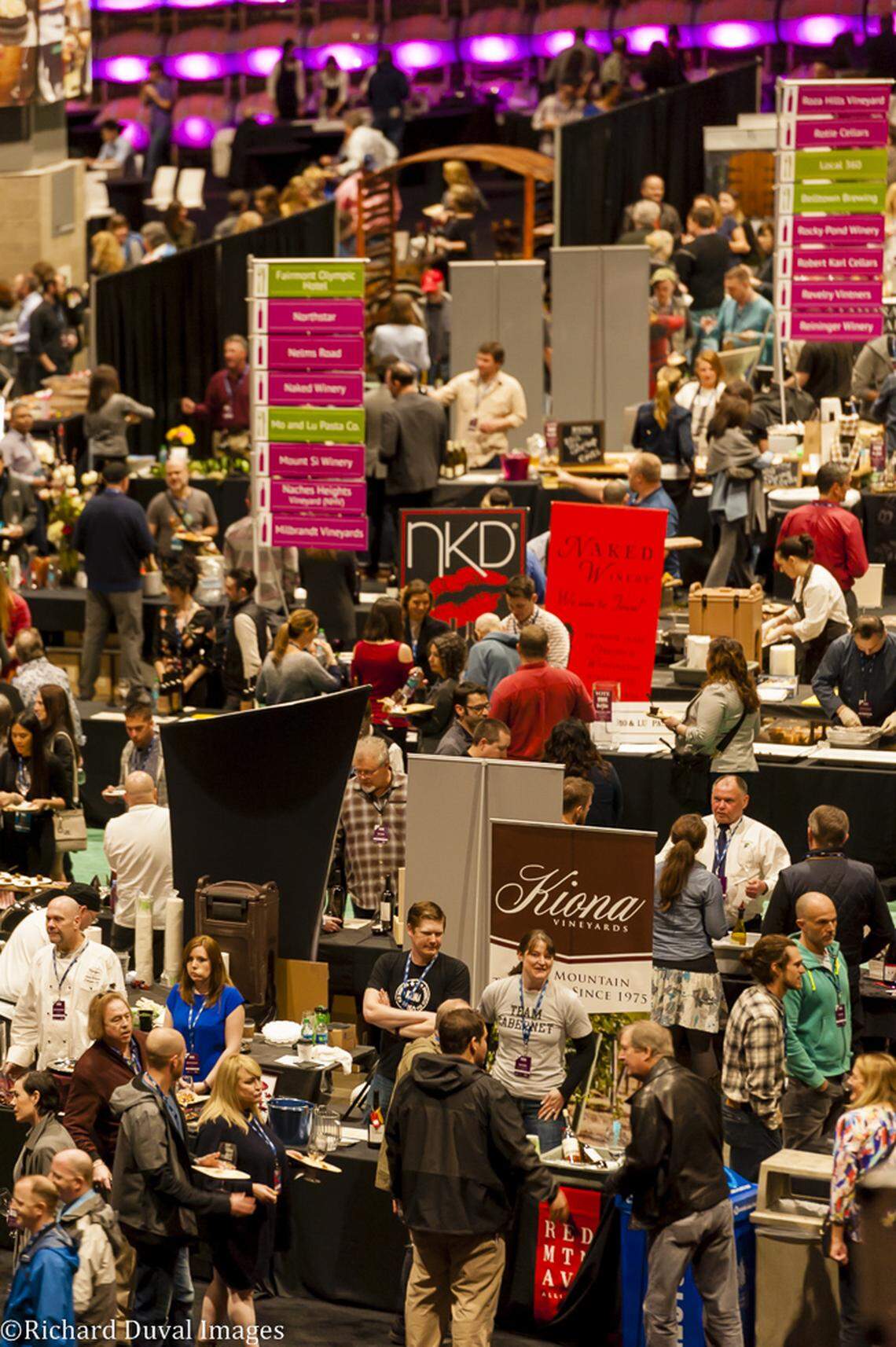 USA, Washington, Seattle. Taste Washington wine and food event.