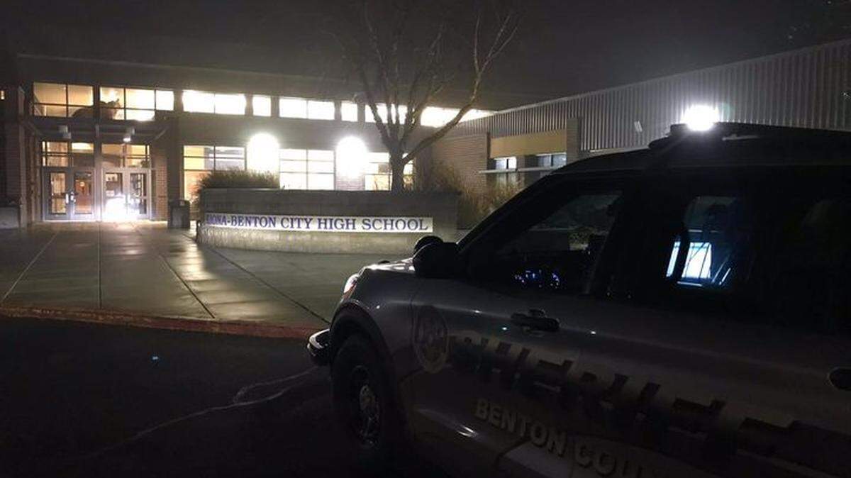 A man was arrested after he flashed a gun during an argument outside of Ki-Be High School. and then took it inside.