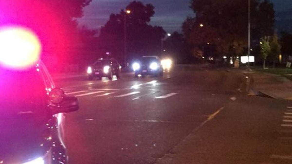 The intersection of George Washington Way and Williams Boulevard was closed Thursday morning after a bicyclist was hit near the Uptown Shopping Center.