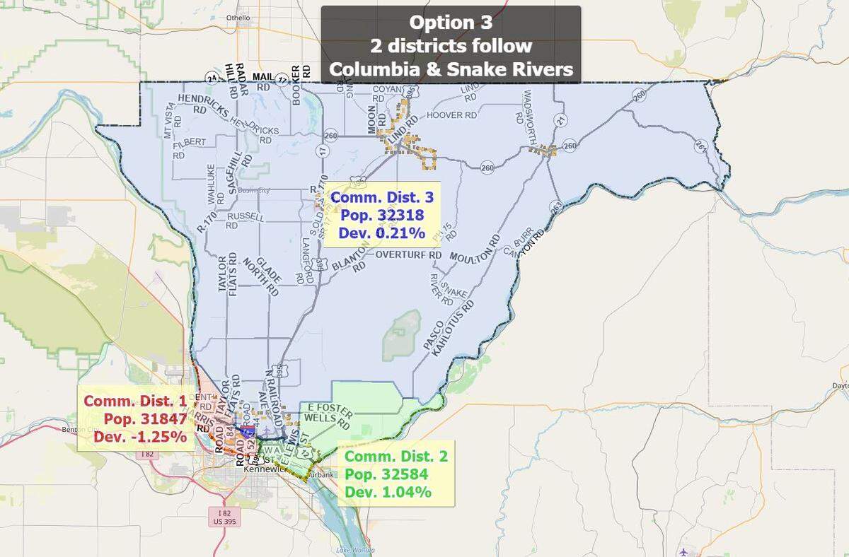This option was the top choice by the Franklin County redistricting committee.