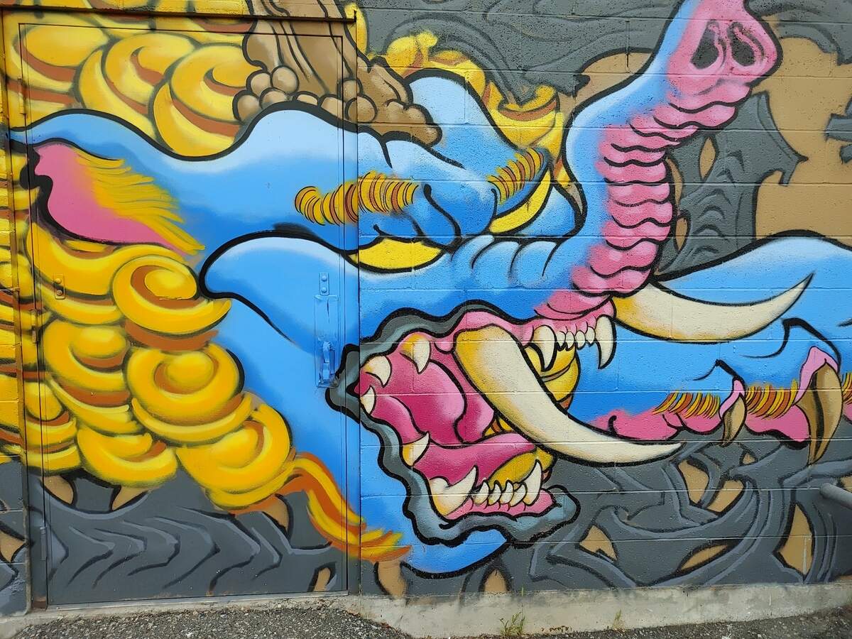 The Uptown Shopping Center features art by local artists in its alleyways, part of an effort to create and arts district and encourage visitors to the iconic Richland retail hub.