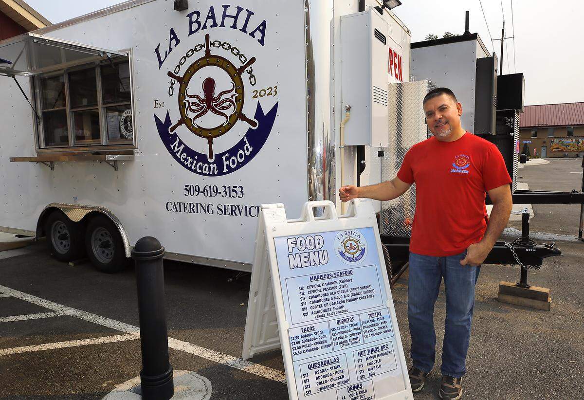 Francisco Mendoza is chef and owner of  the food trailer called La Bahia Mexican Food that opened recently in Columbia Gardens Artisan Village in downtown Kennewick. 