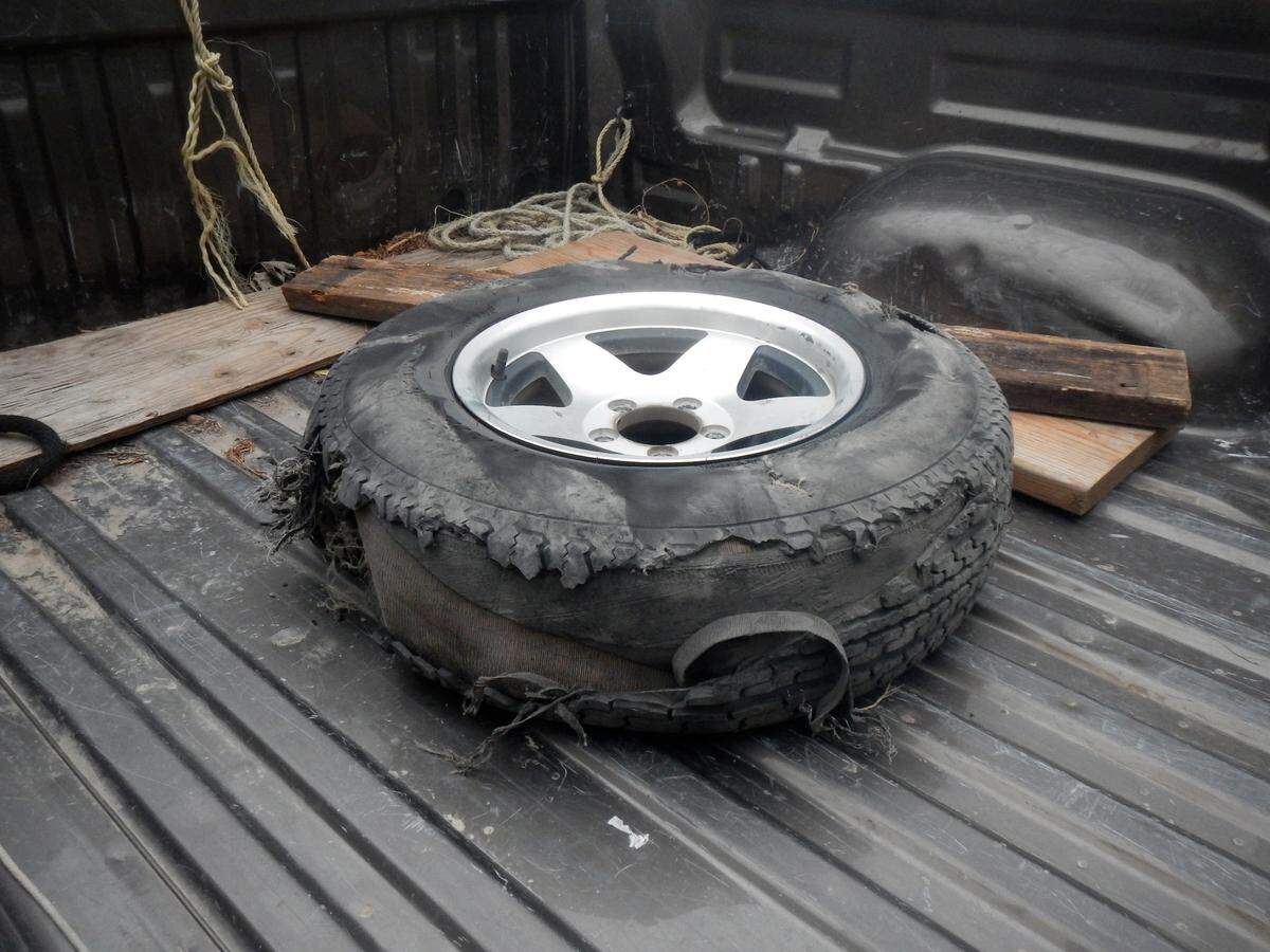 Not checking the air pressure in trailer tires can lead to a blowout on the way to or from a fishing trip.
