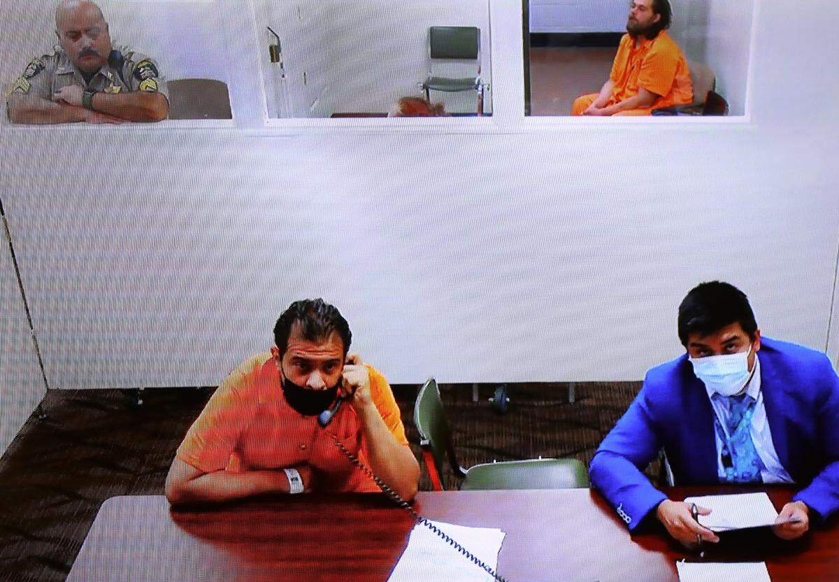 Edgar Salvador Casian-Garcia, 35, makes his preliminary appearance in Franklin County Superior Court via a video link with defense attorney Michael Nguyen Friday afternoon in Pasco.