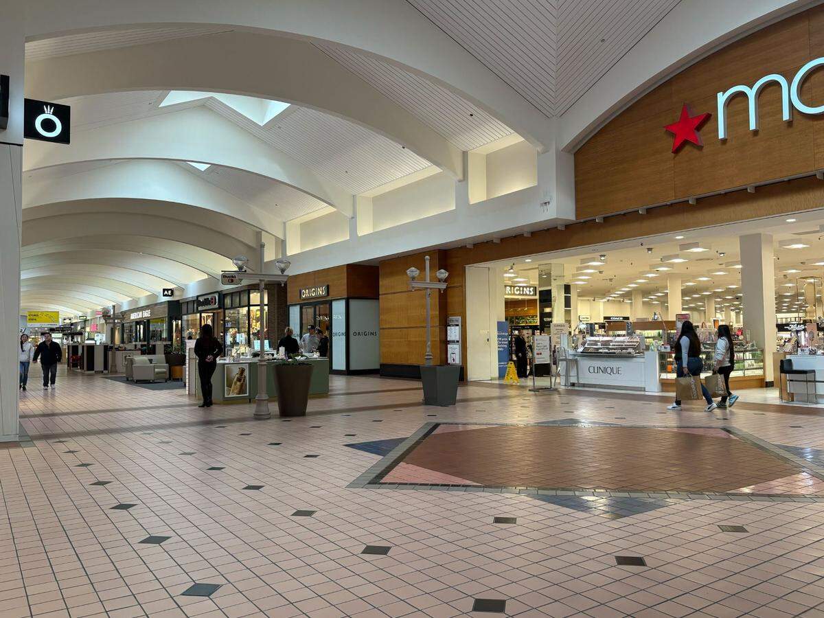 This corridor outside Macy’s in the Columbia Center mall was once home to a large water fountain. The fountain was removed in 2025 as part of a revitalization project.