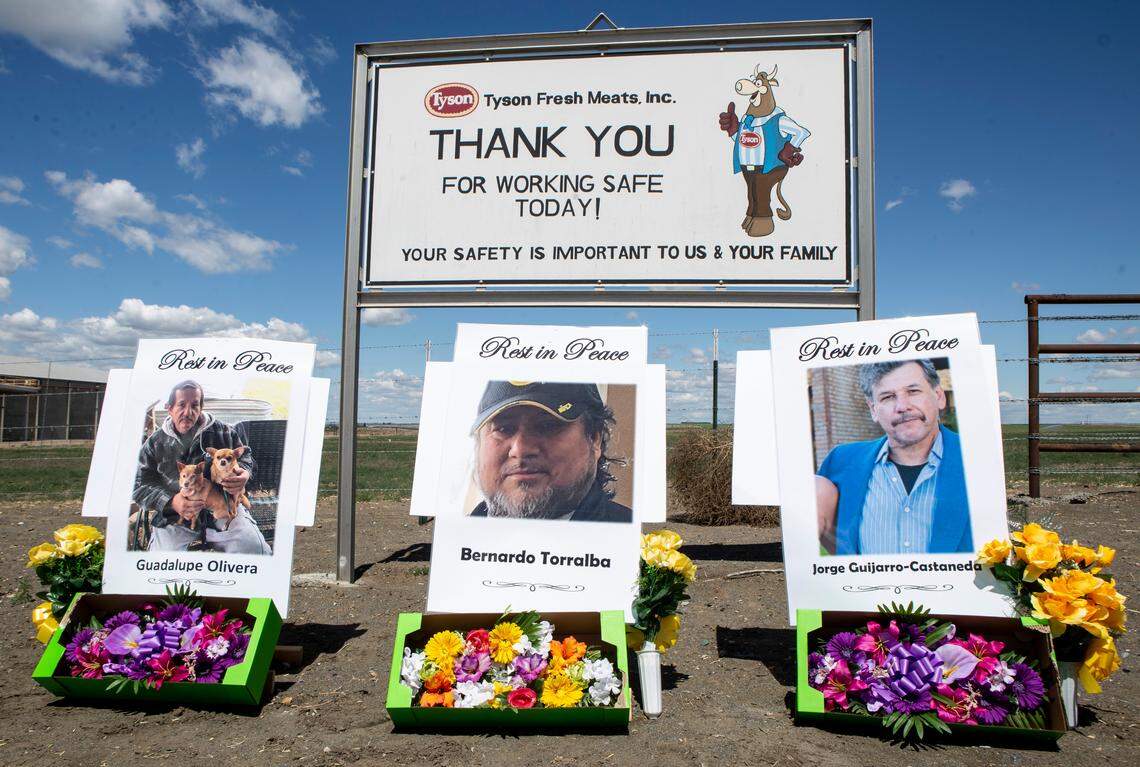 Three Tyson beef plant workers who died of COVID-19 were remembered at a memorial vigil south of the Tri-Cities.
