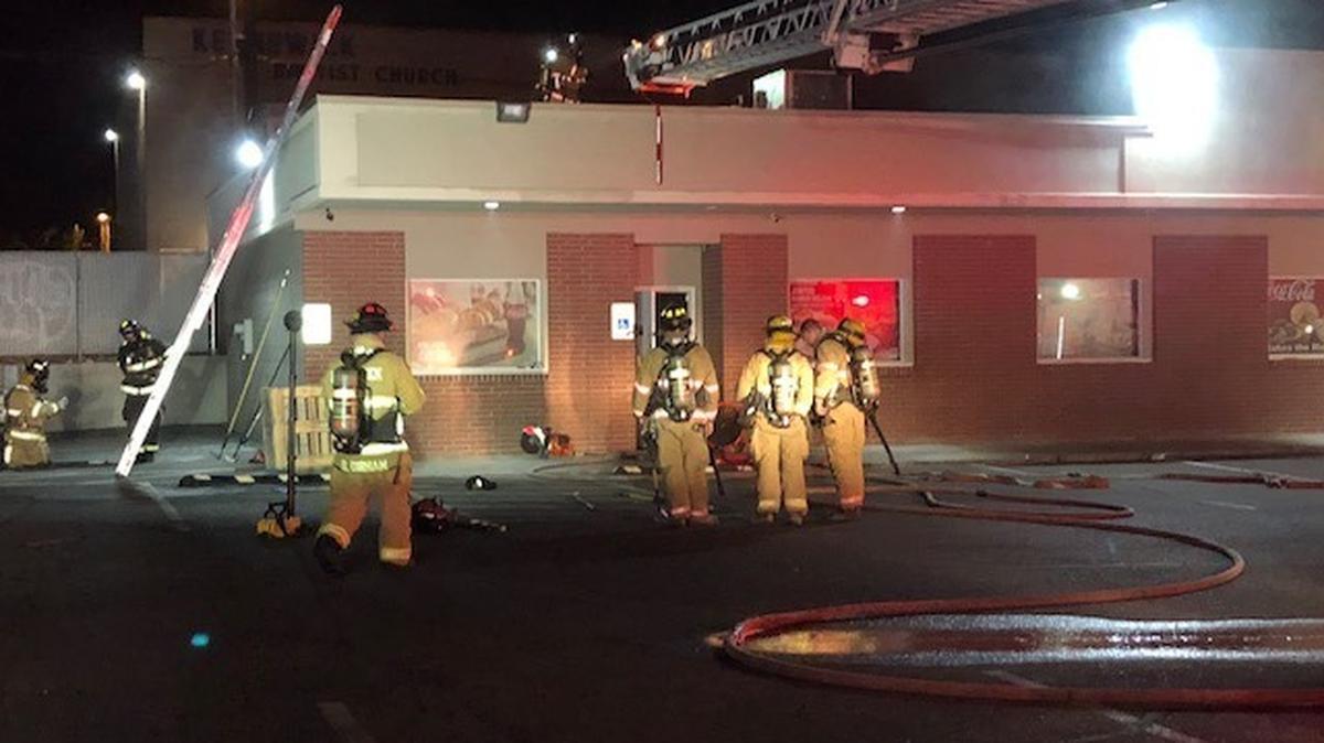 Firefighters found a pot of grease on fire inside of this Kennewick business early Friday.