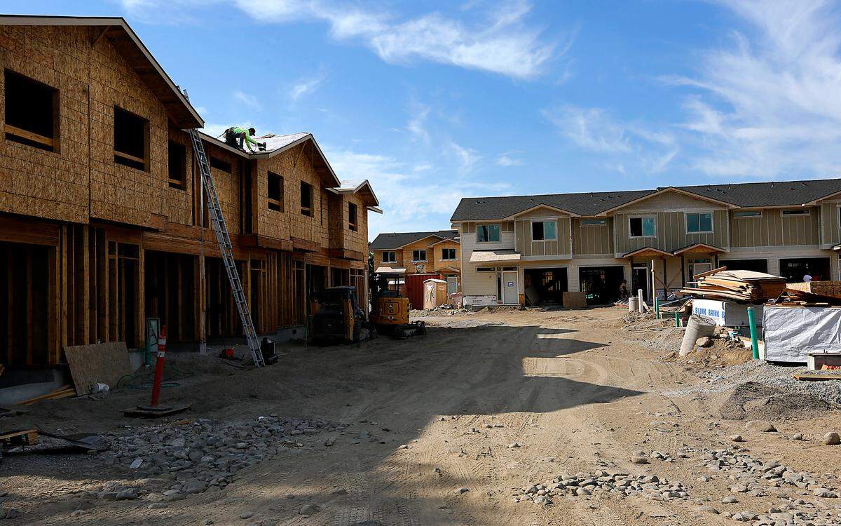 File photo of townhomes under construction in Kennewick.