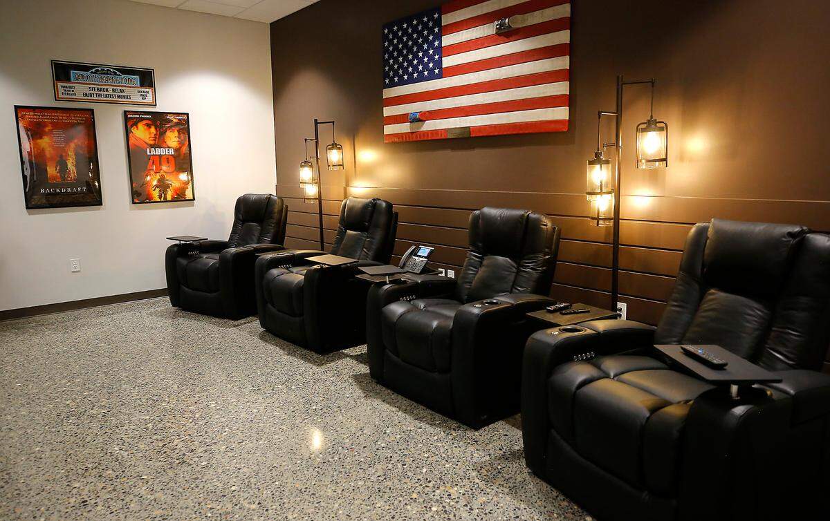 Living room in the new Richland Fire Department Station 76 and 4307 Trowbridge Blvd. in south Richland.