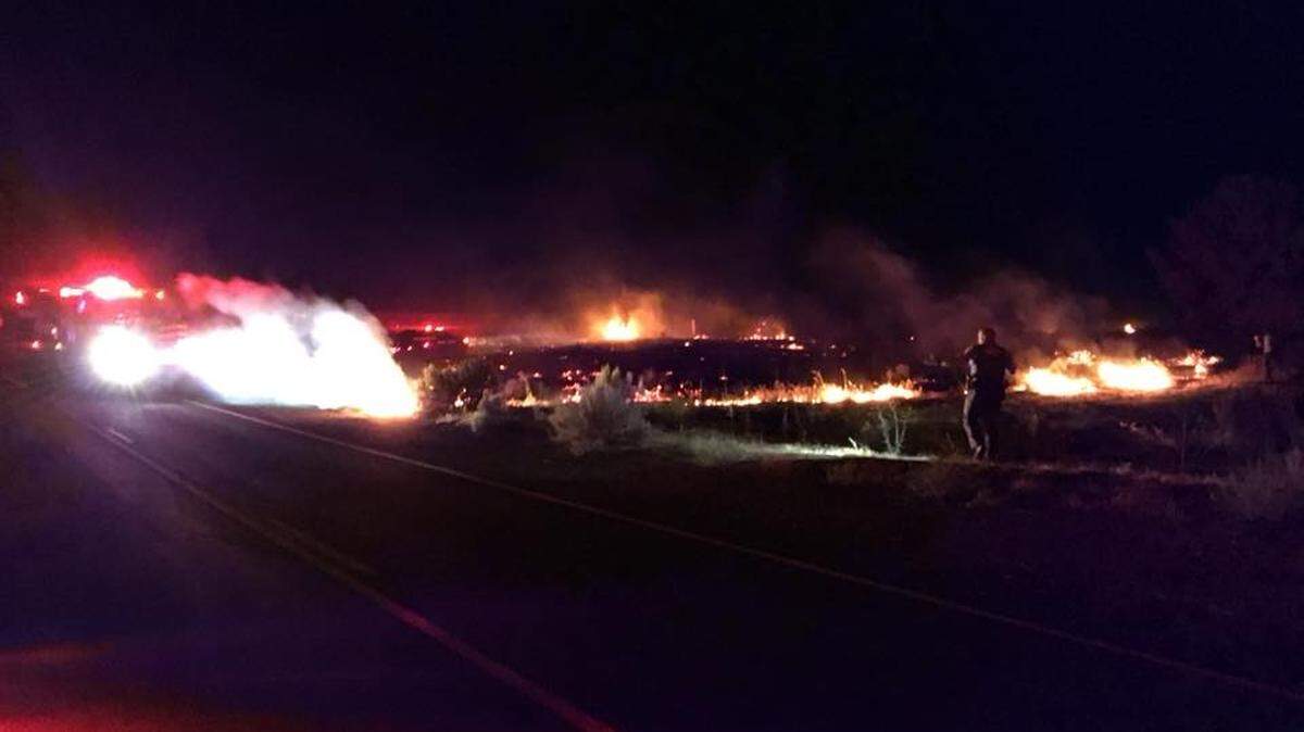 A 10 p.m. grass fire in West Richland on July 18 was caused by someone illegally setting off fireworks, said investigators.