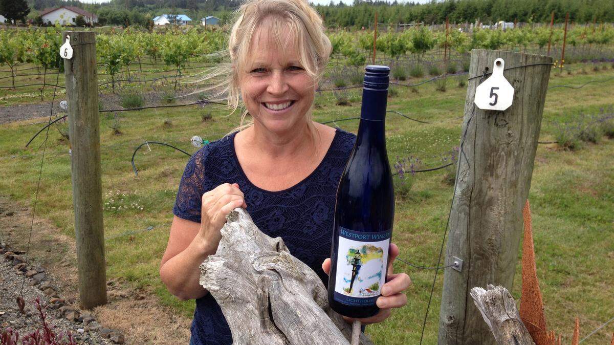 Kim Roberts, who co-founded Westport Winery Garden Resort in Aberdeen, Wash., in 2008 with her husband, Blain, used some of her family’s Riesling to help produce hand sanitizer for law enforcement and first responders in and around Grays Harbor County.