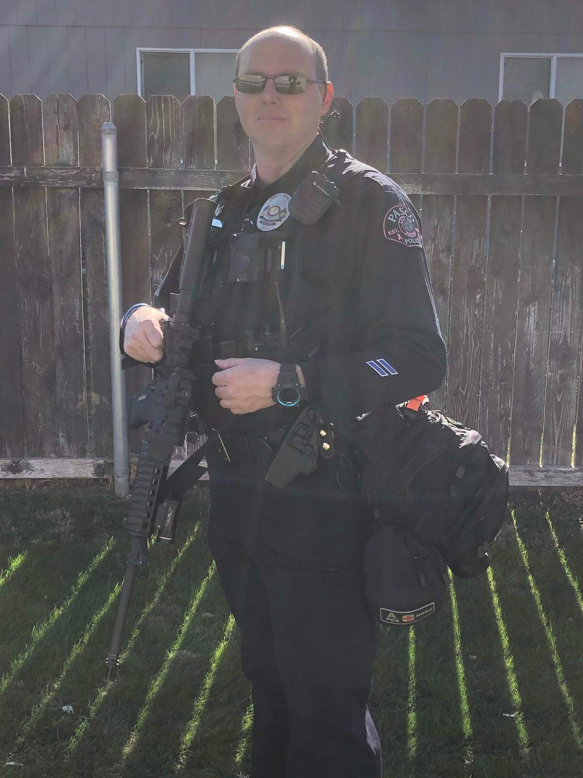 Pasco police Officer Jeff Cobb is in a Spokane hospital recovering from a ruptured aneurysm.