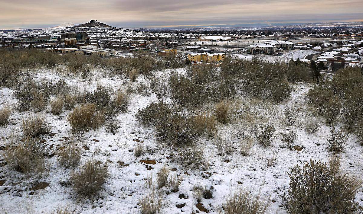 An overnight  dusting of snow creates a scenic winter landscape early Friday morning across the Tri-Cities region.