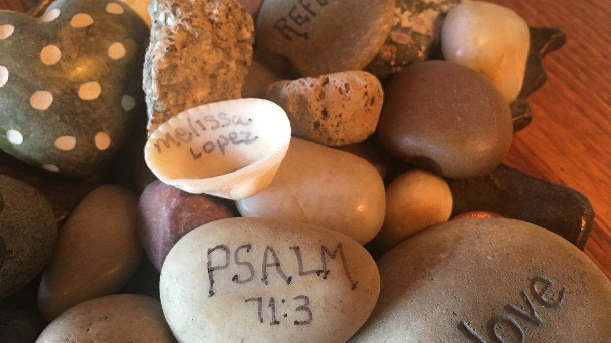 For more than six years, Lucy Luginbill has kept this seashell among her collectibles as a reminder to pray for Melissa.