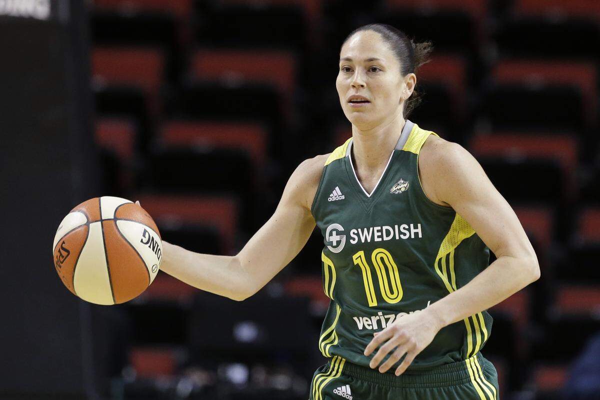 Seattle Storm’s Sue Bird in action against the Phoenix Mercury in a WNBA preseason basketball game May 4 in Seattle. The Mercury won 81-73.