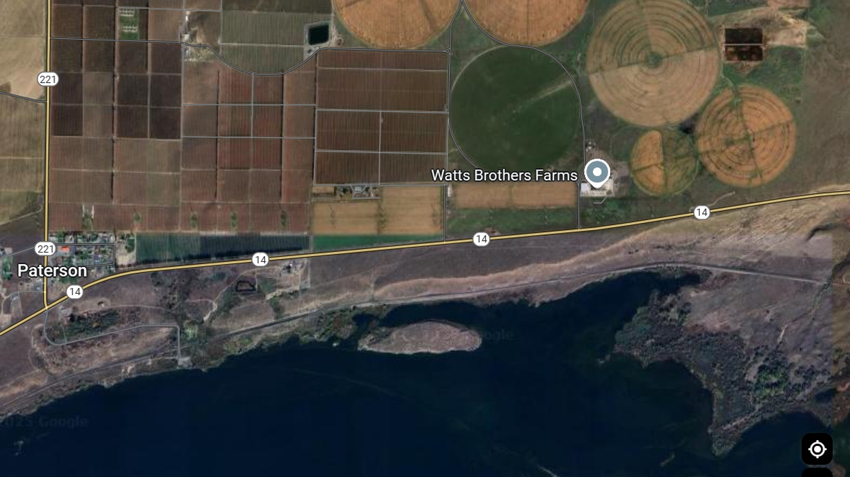 A semi flipped on Highway 14 outside of Paterson on Tuesday spilling diesel from a tanker.