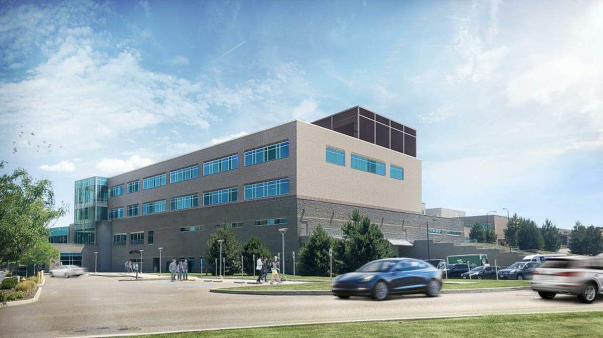 A rendering by Earl Swensson Associates of Tennessee from documents filed with the city of Kennewick shows an expansion at Trios Health at Southridge.