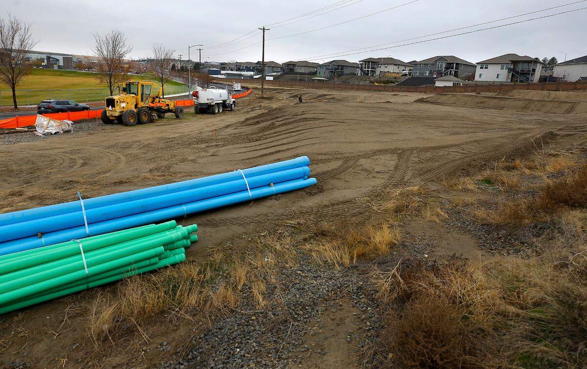 Muzzy Construction Co. has started preparing a 2 acre piece of land for an eight-lot subdivision on West 15th Place in Kennewick across from Desert Hills Middle School.