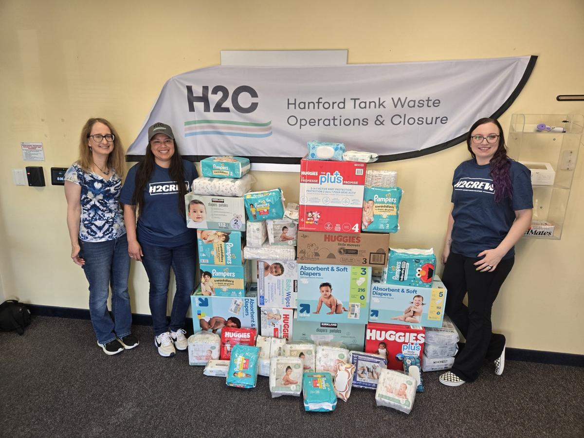 H2C staff helped collect diapers and baby wipes for United Way’s annual drive.