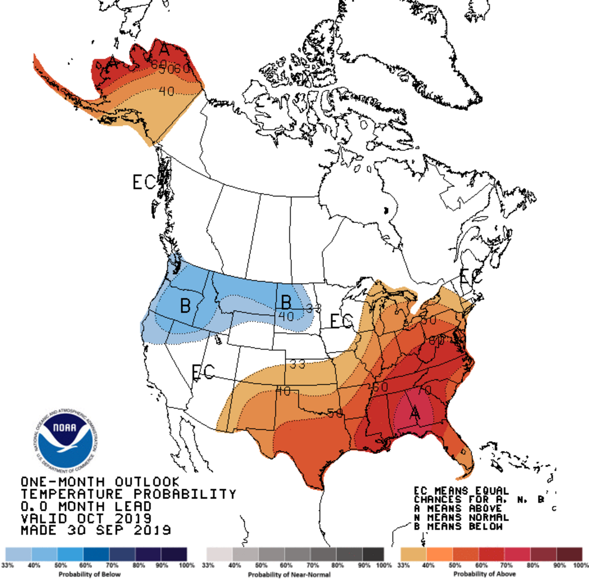 The National Weather Service expects the Pacific Northwest to be cooler than usual this October.