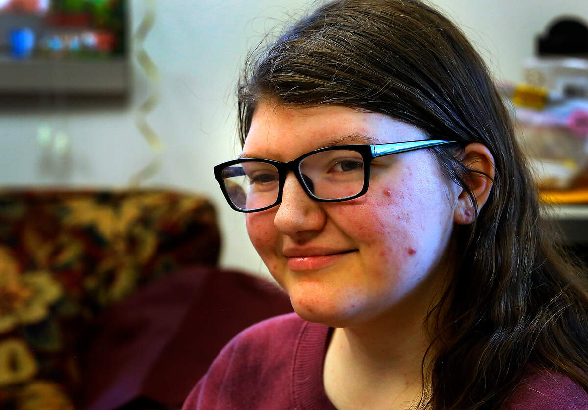 Sarah Lindgren is a special education student who started as a shy freshman but has worked hard to gain academic and social confidence while at Southridge High School.