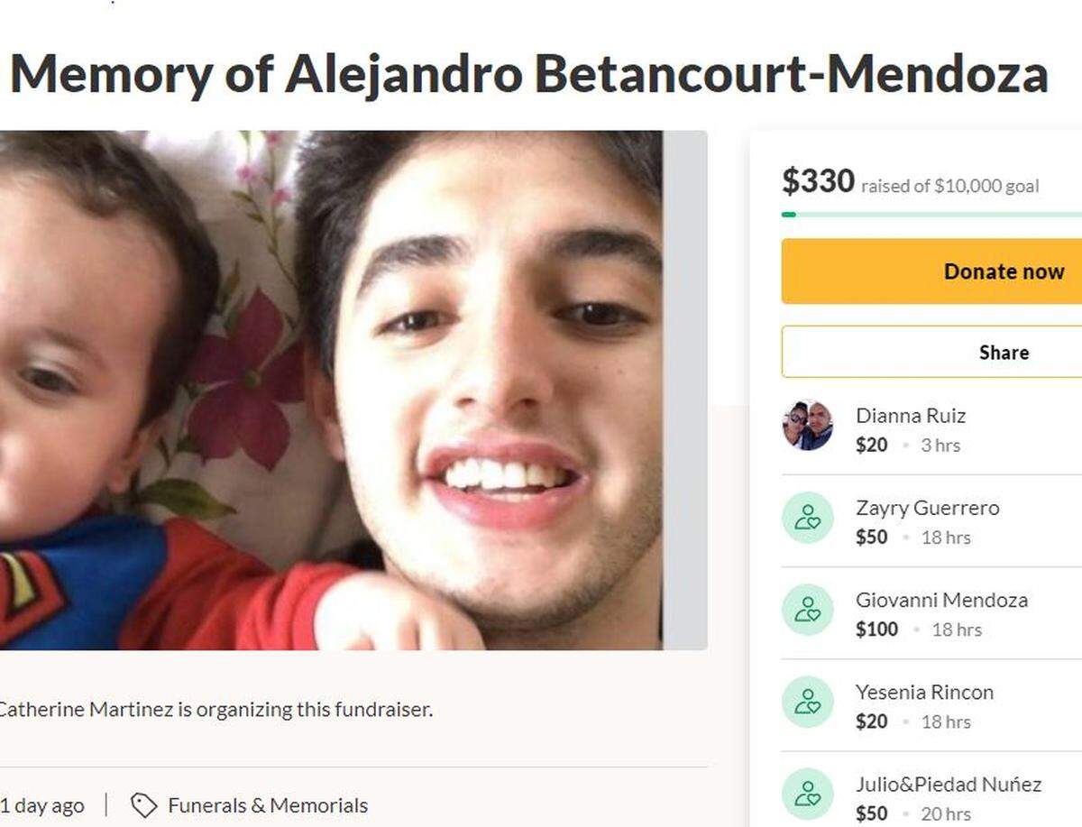 A cousin of Alejandro Betancourt-Mendoza started a GoFundMe account to help cover the Pasco teen’s funeral costs. He died Dec. 14 from gunshot wounds after stabbing two police officers.