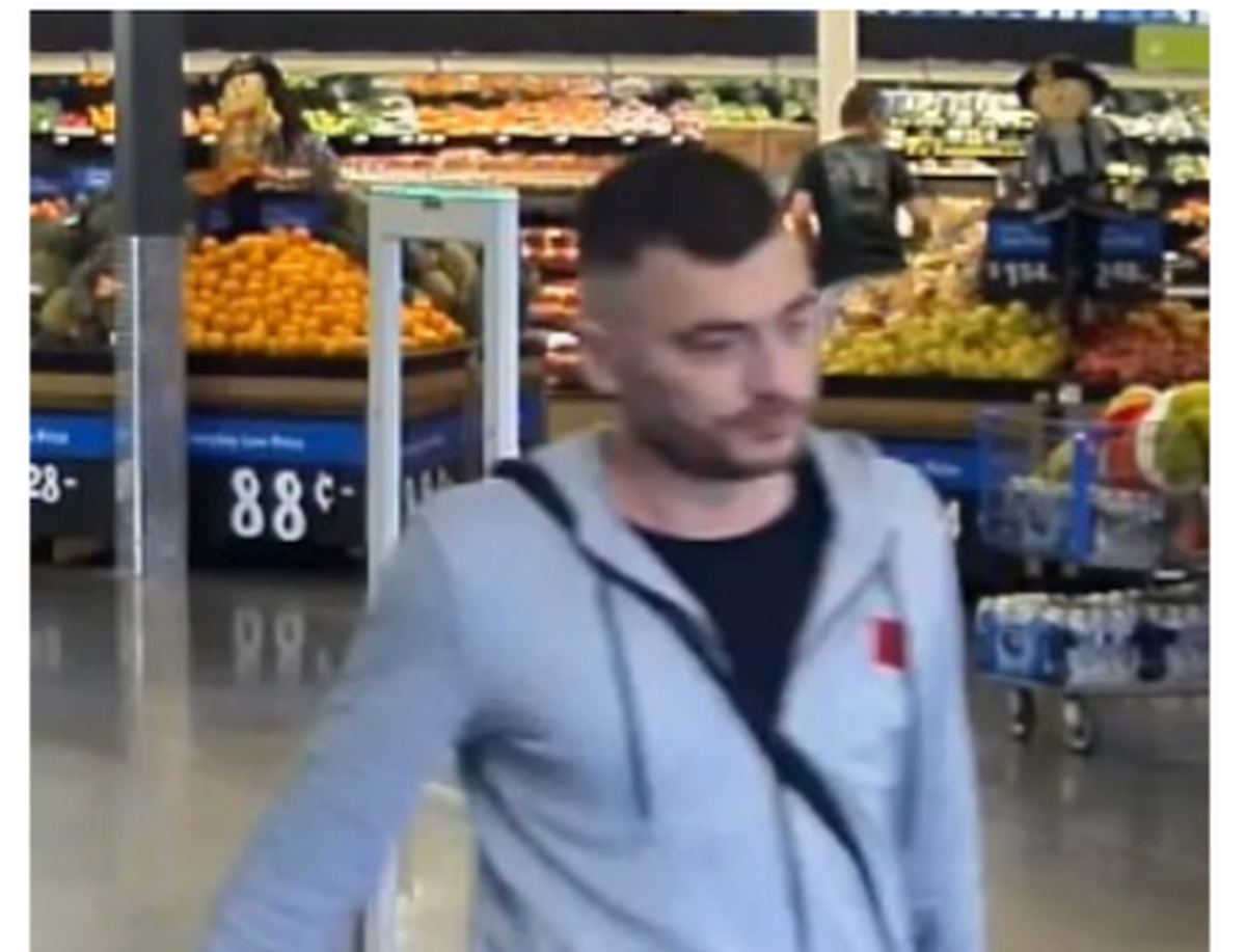 Richland WA police say this man is suspected of placing a credit card skimmer on a self-checkout lane at a Tri-Cities Wal-Mart.