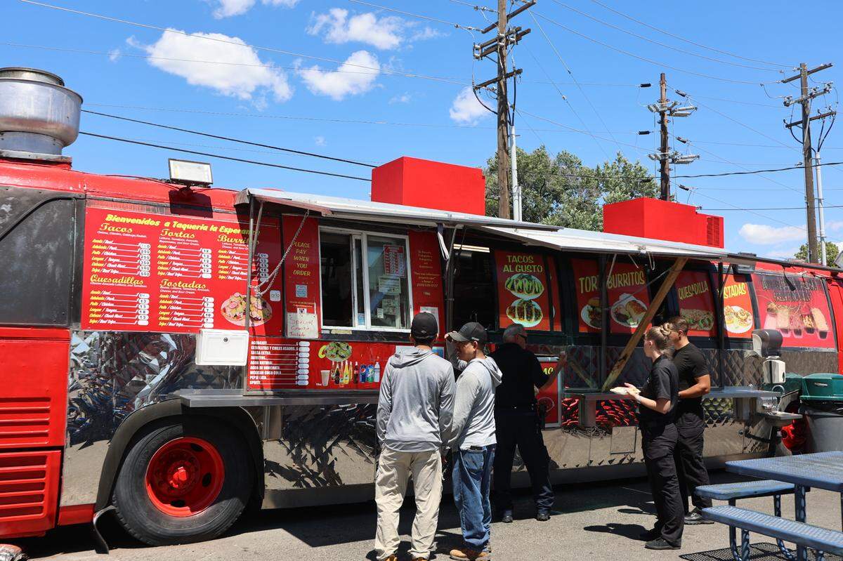 The proposed idea for the food truck pod is to feature up to four on the site simultaneously.