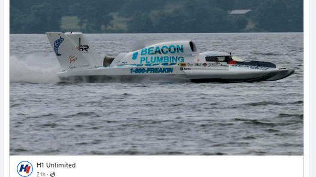Unlimited hydroplane driver Corey Peabody wins Southern Cup in Alabama with Strong Racing’s U-9 boat.