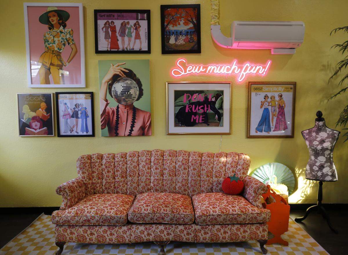Waiting area at Jessica's Sewing School located at 3030 W. Clearwater Ave., suite 110, in Kennewick.