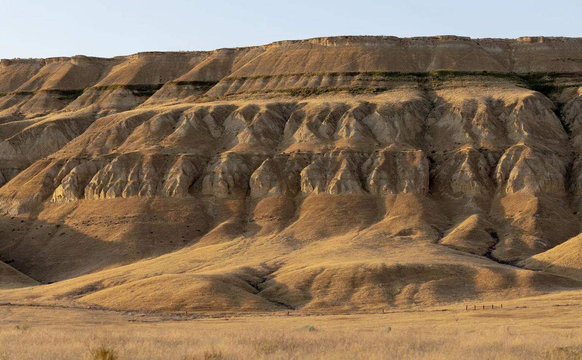 The evening light hits a portion of the Ringold Formation, part of Hanford Reach National Monument’s White Bluffs. The national monument was established in 2000, protecting one of Washington’s most unique natural areas.