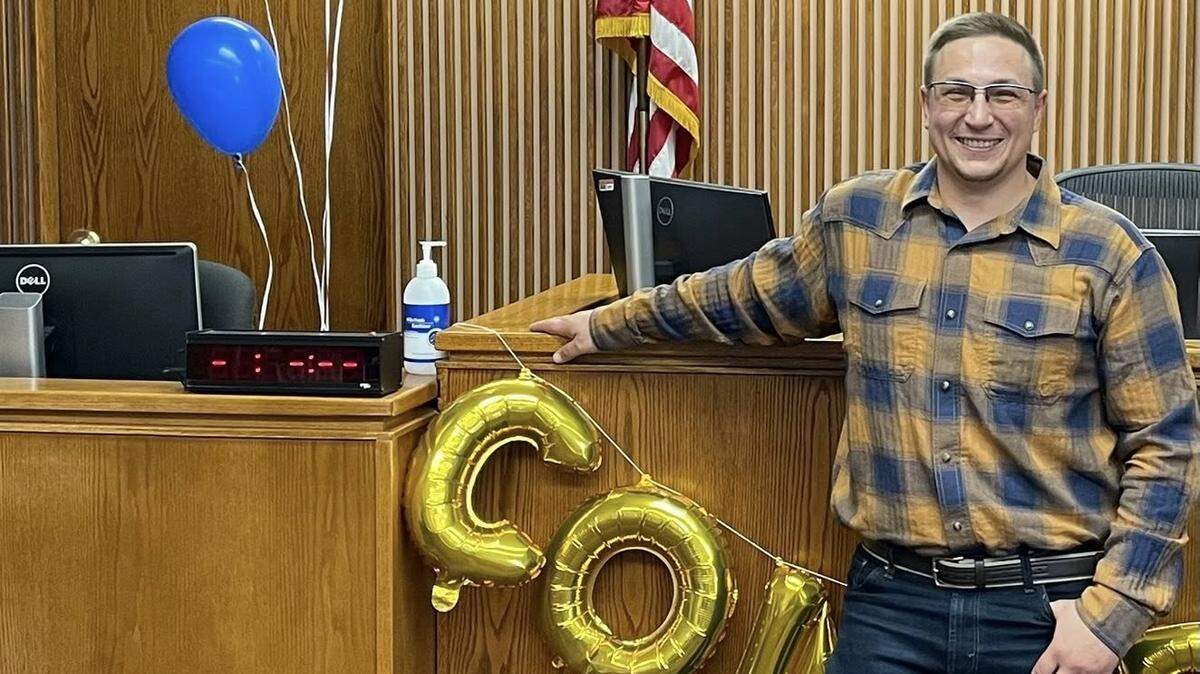 Dustin Sydnes was the second graduate of Franklin County’s therapeutic court. He said the program gave him the tools to deal with his addiction.