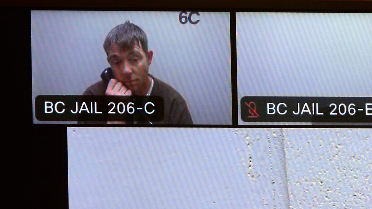 David Irving Gillman Jr. appears via a video link in Benton County Superior Court after he ​was arrested for pointing a gun at a woman in a Kennewick parking lot.