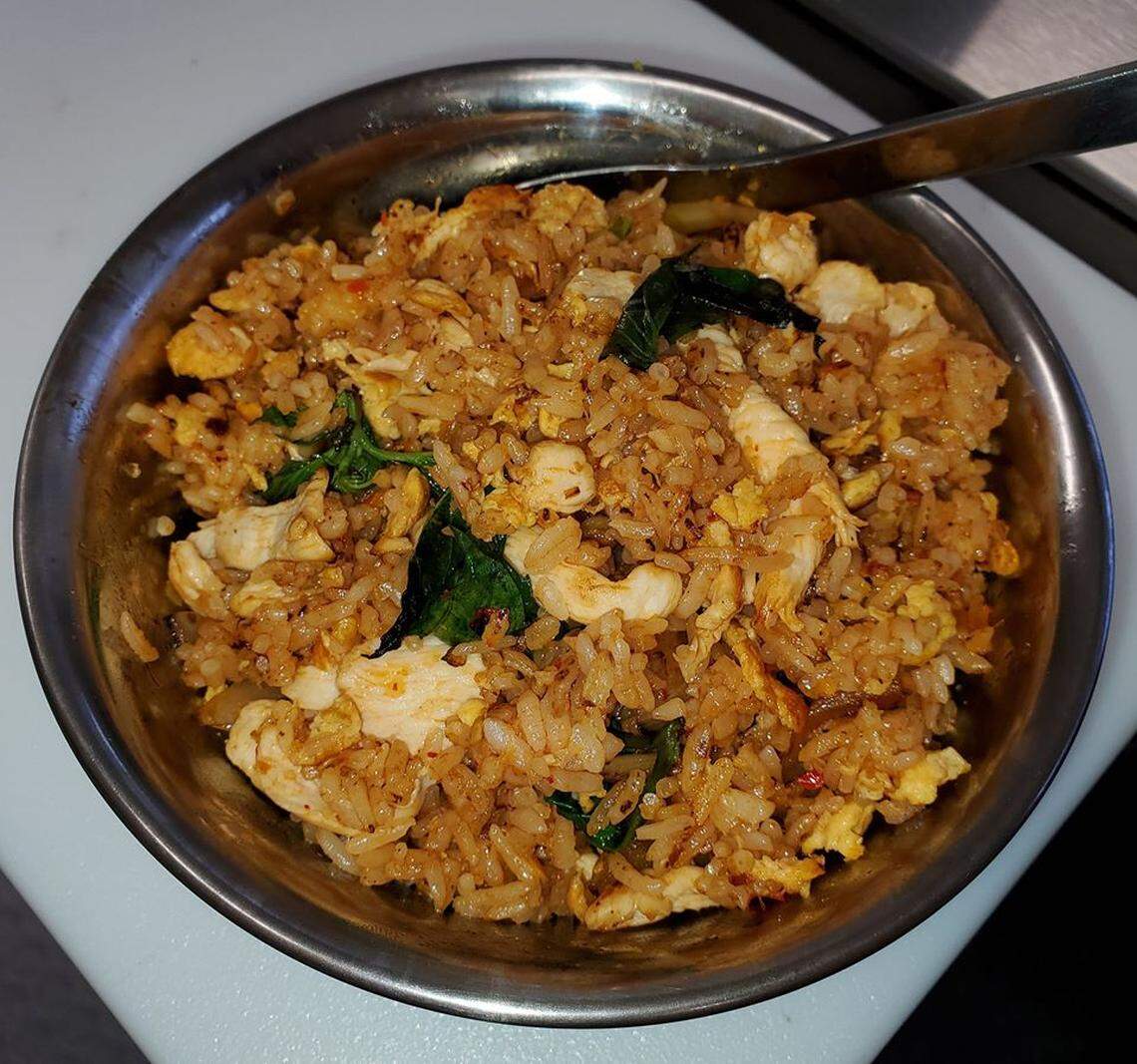 Spicy fried rice with chicken at Thai Co. The Iron Wok mobile kitchen in Kennewick.