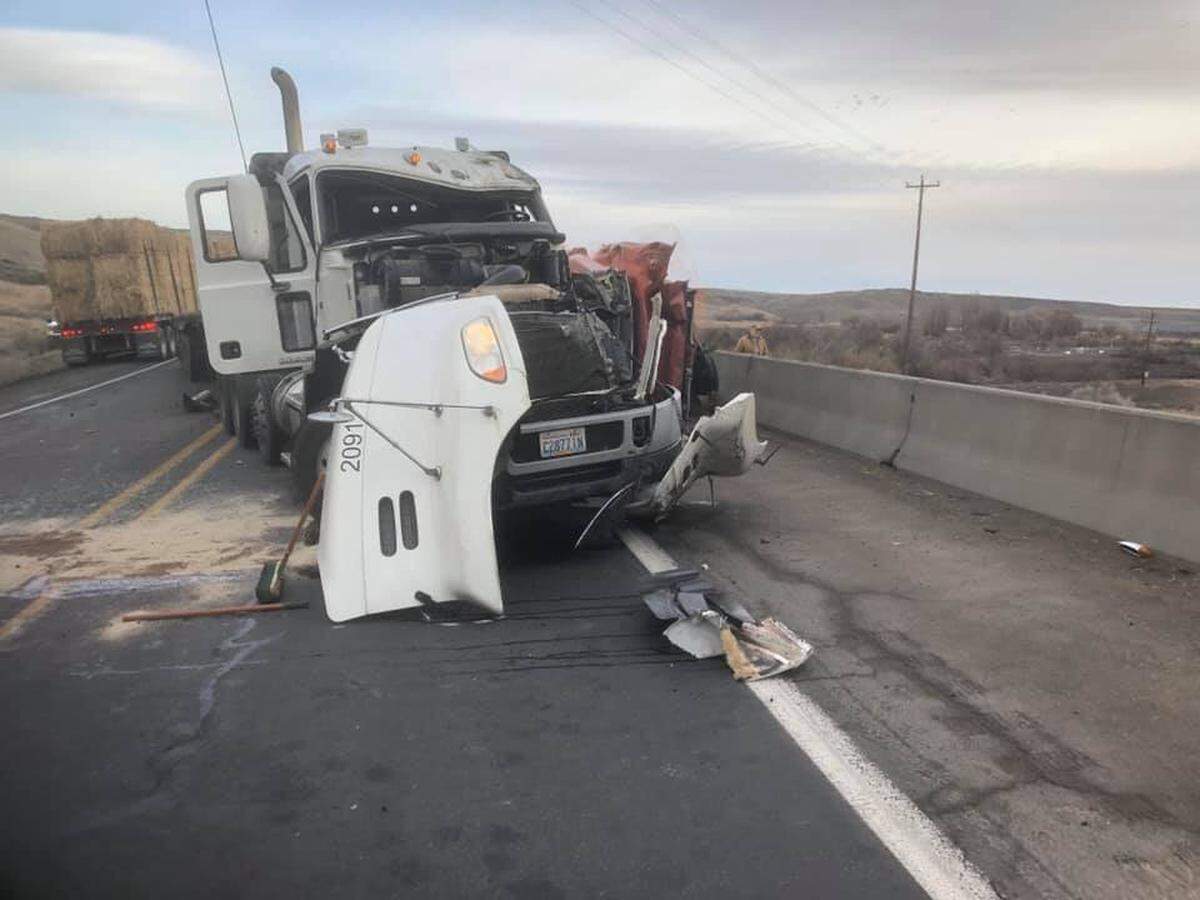 Highway 17 north of Mesa is closed after a semi crashed and dumped a load of crushed cars onto the Highway