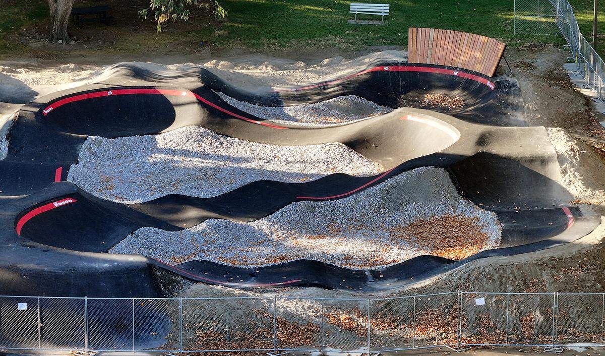A new bicycle pump track is being installed at the Vancouver Park in Kennewick.