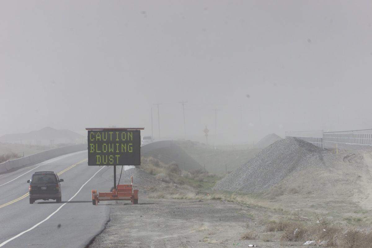 Blowing dust could reduce visibility in the Mid-Columbia on Saturday.