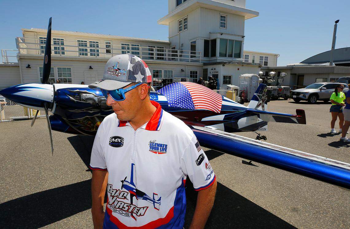 Air show pilot Brad Wursten talks about the team’s upcoming weekend performances at the STCU Over-The-River Air Show over the Columbia River.