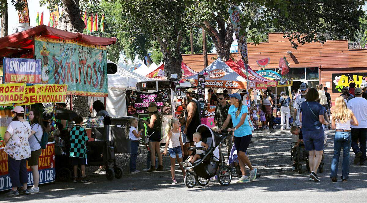Food concession stands at the Benton Franklin Fair & Rodeo in Kennewick.