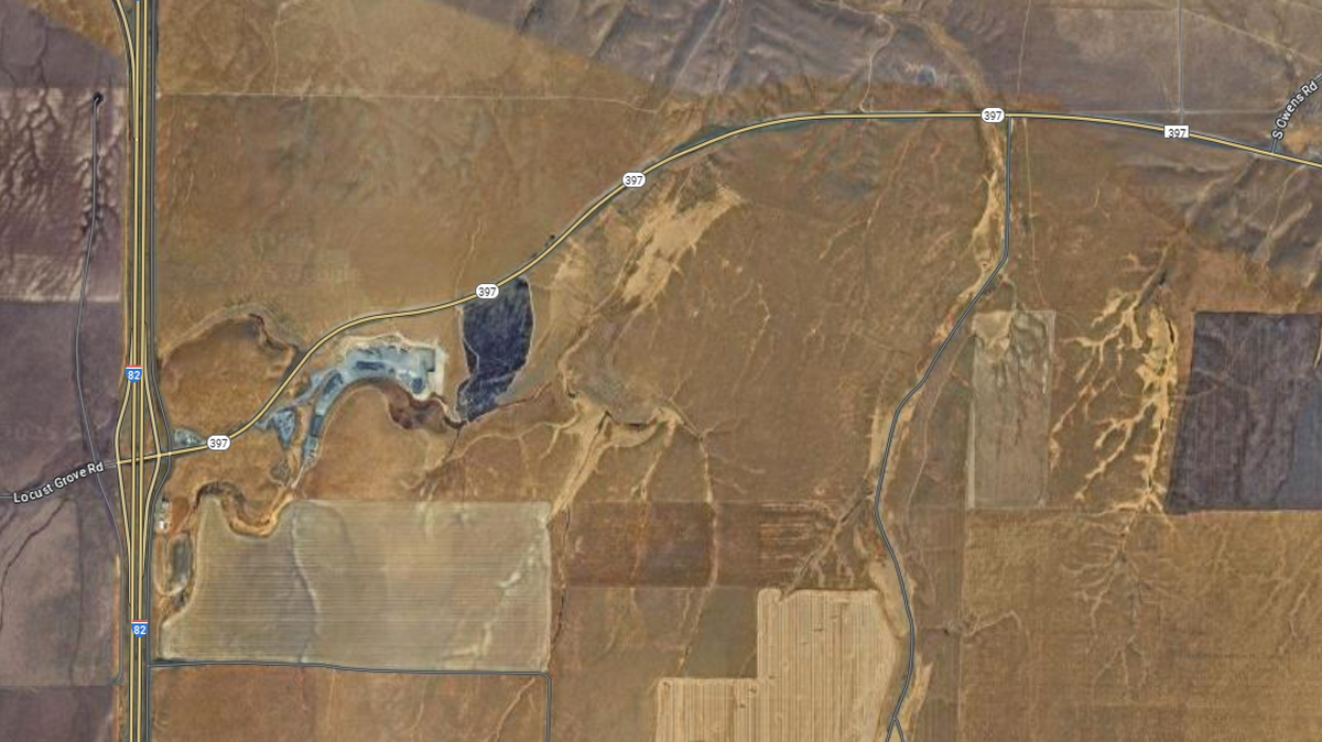 A motorcycle rider is in critical condition after losing control on Highway 397 approaching in the intersection with Interstate 82.