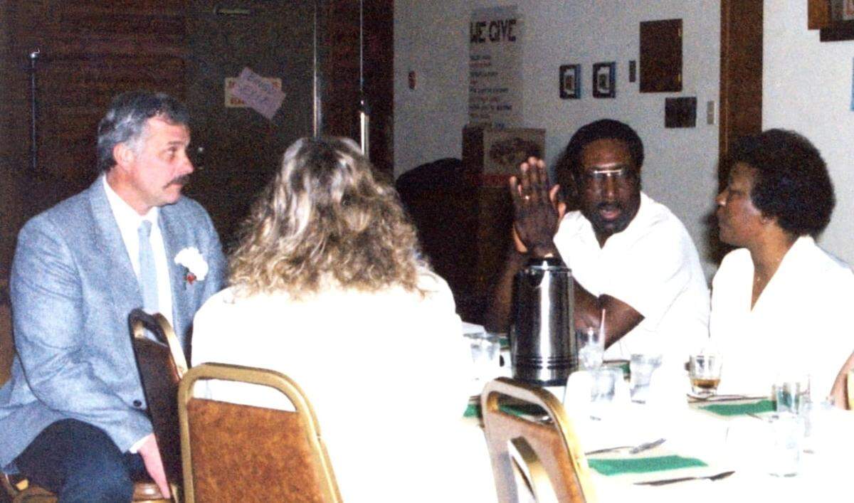 Bert and Gracie Wilson retired from the Port of Pasco reserves in 1999. They are pictured here at a celebration along with reserve Lt. Bruce McCord.