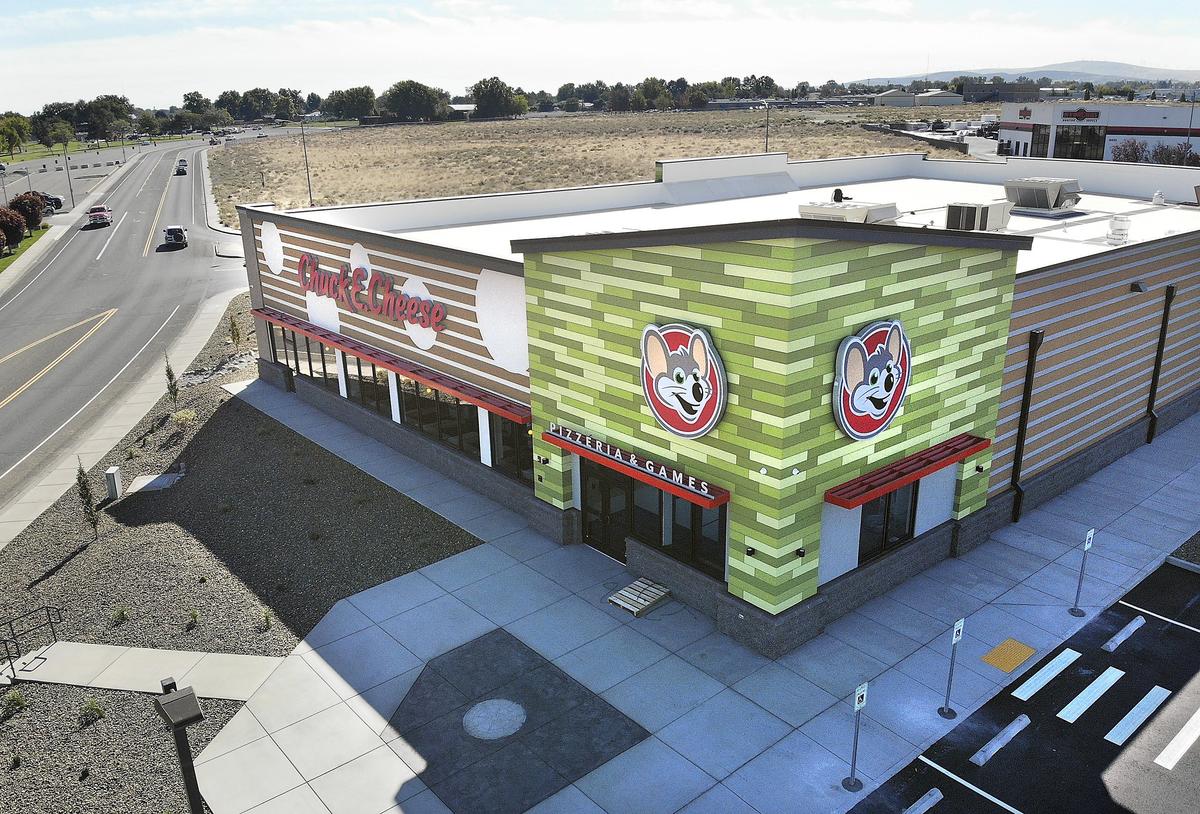 The newly constructed Chuck E. Cheese restaurant is at 6340 W. Rio Grande in the Vista Field area of Kennewick.