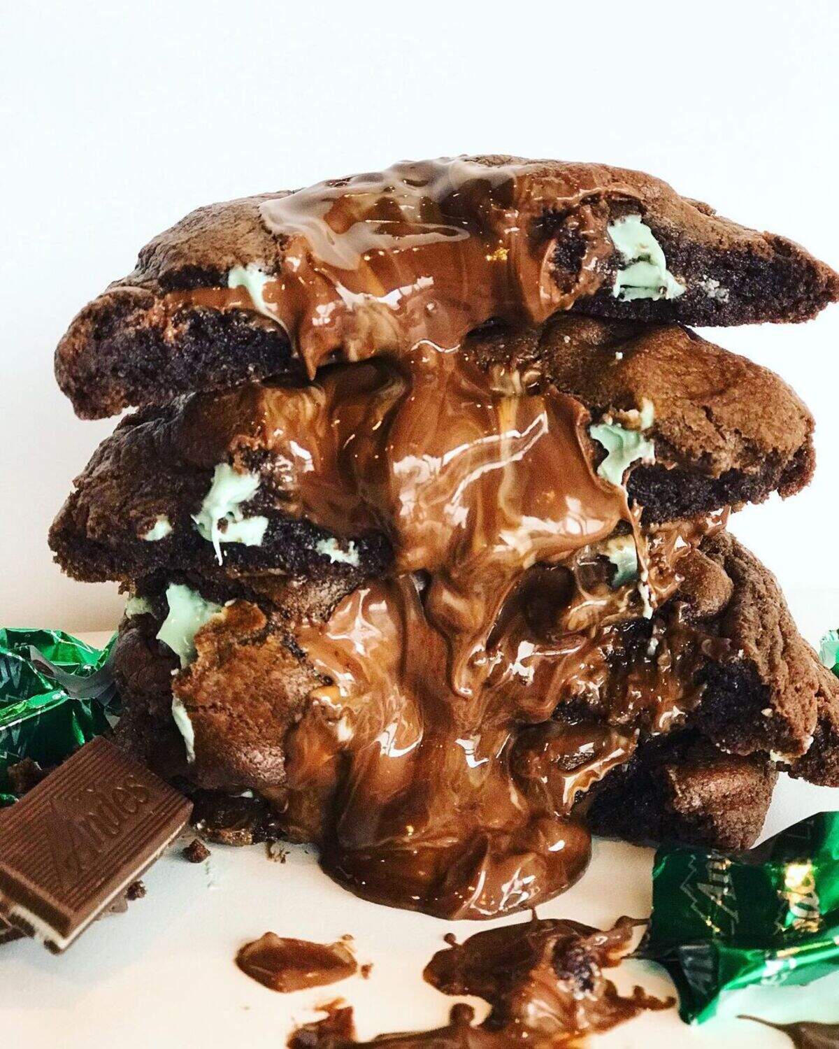 Our Cookie House has rotating specials including this Nutella filled chocolate mint cookie.
