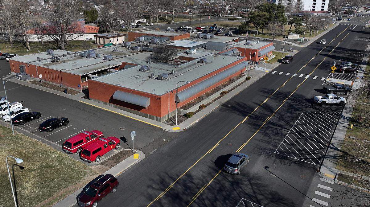 The Kennewick City Hall building at 210 W. Sixth Ave. in downtown Kennewick. Taken Feb. 27, 2025.