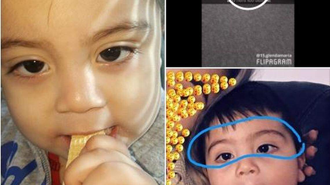 Glenda Maria Cruz made a similar complaint to another mother about about her son's eyebrows being waxed at a daycare. She posted these photos on Facebook.