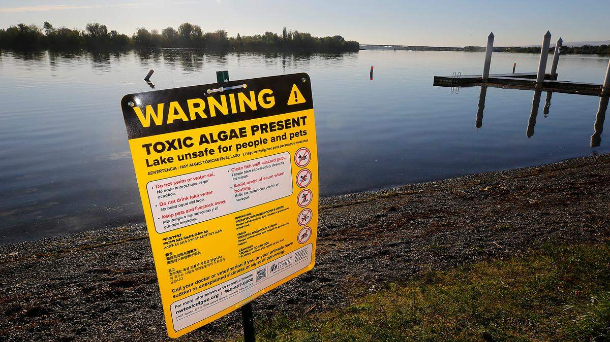 The Benton Franklin Health District has posted numerous signs warning that people and their pets should stay out of the Columbia River at Richland and Pasco.